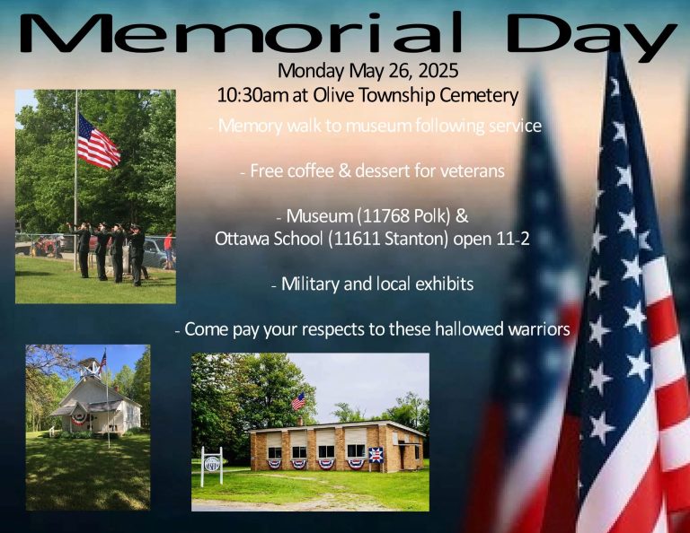 Memorial day olive township ottawa county michigan