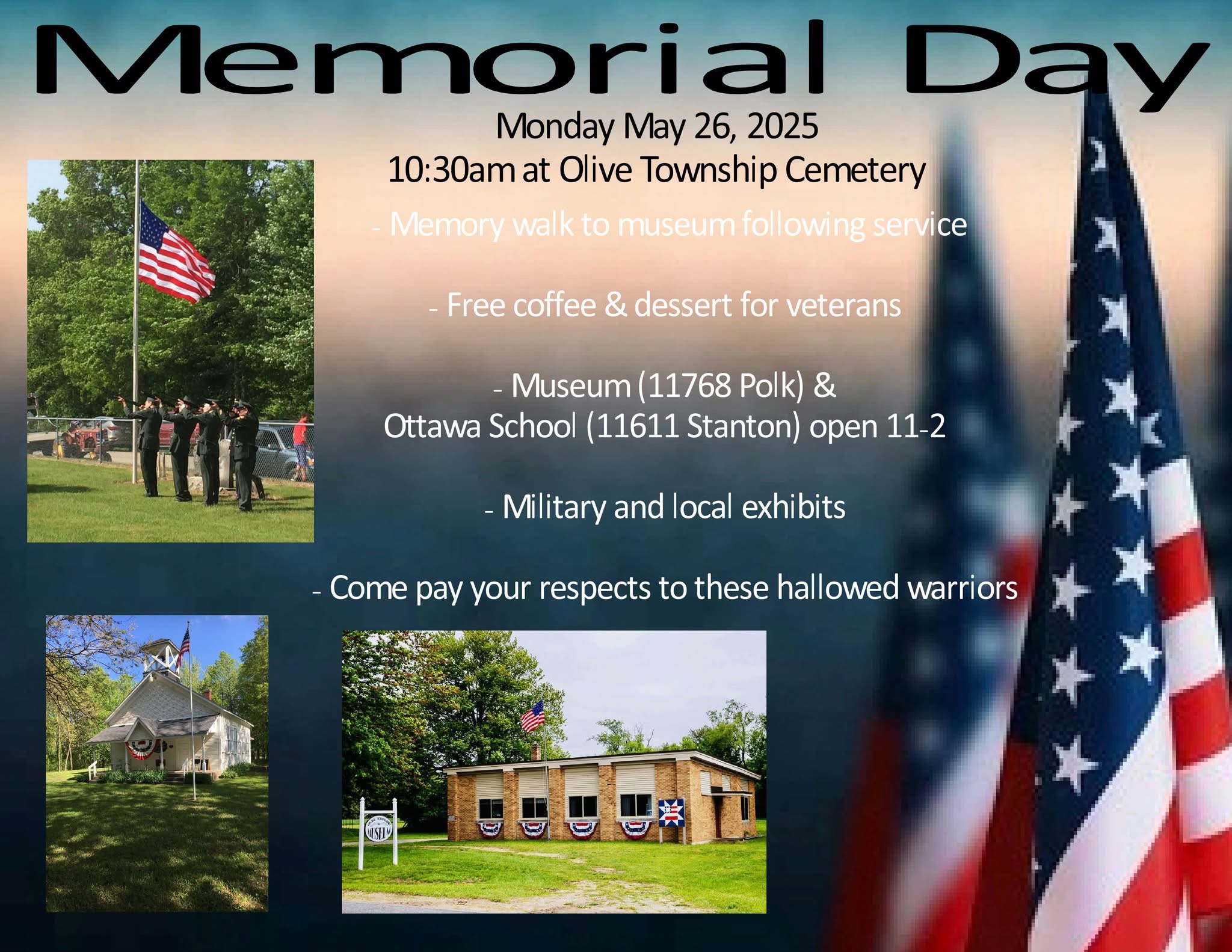 Memorial day olive township ottawa county michigan